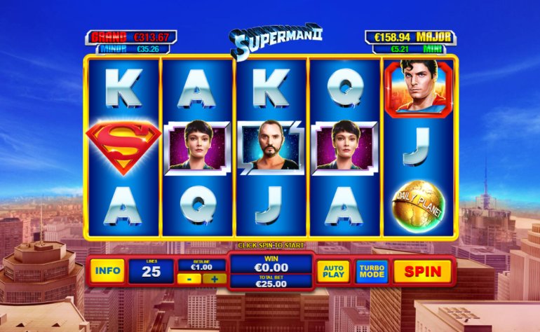 Superman II slot machine